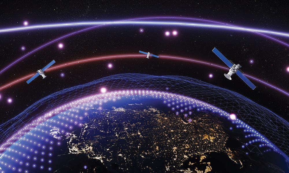 Diagram showing GNSS signal disruption