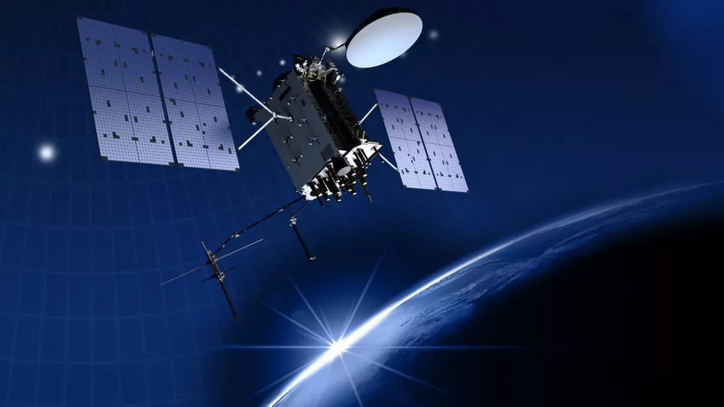 Satellite signal interference diagram